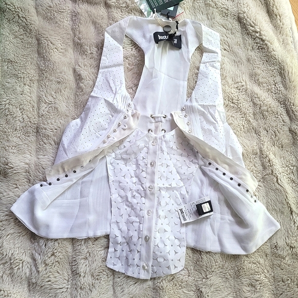 🍒NWT🍒 JUST CAVALLI 100% COTTON VEST TOP - Picture 10 of 13